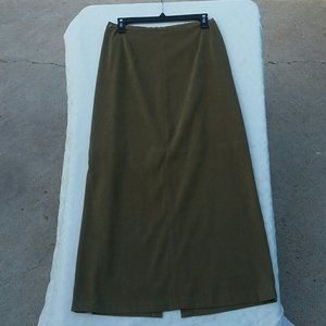 Maxi Skirt Sz 10 Olive Women Norton McNaughton